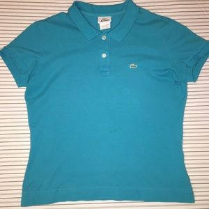 Lacoste Pique Knit Blue Polo Ladies EU44/US12